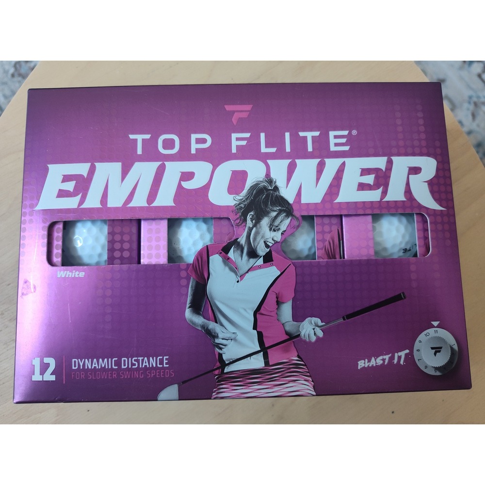Top Flite Empower Golf Balls 12 Pack White Dynamic Distance Slower Swing Speeds